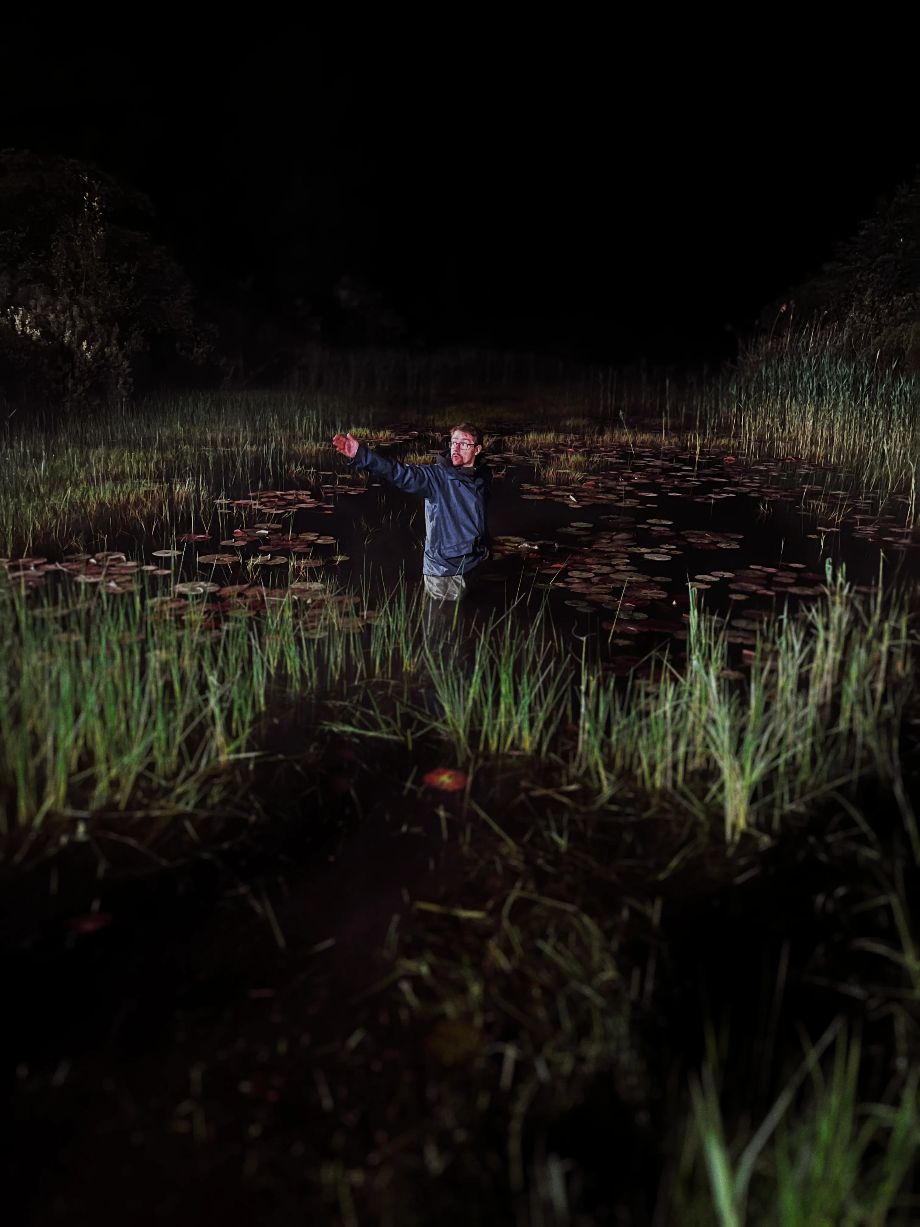 Late night swim. — behind the scenes
