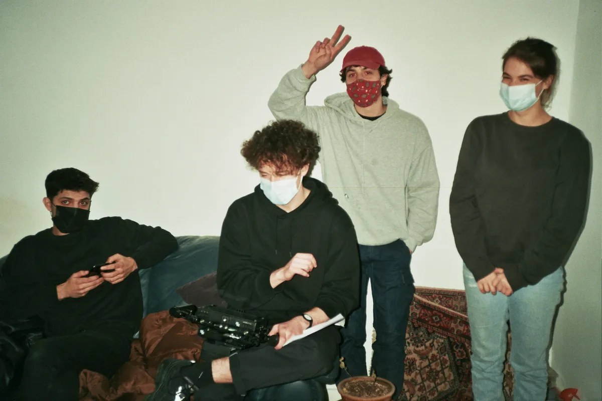 Karam, Yentl, Lucas, Nicole — behind the scenes